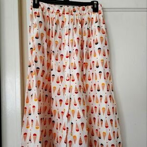 XS Button Front Midi Skirt